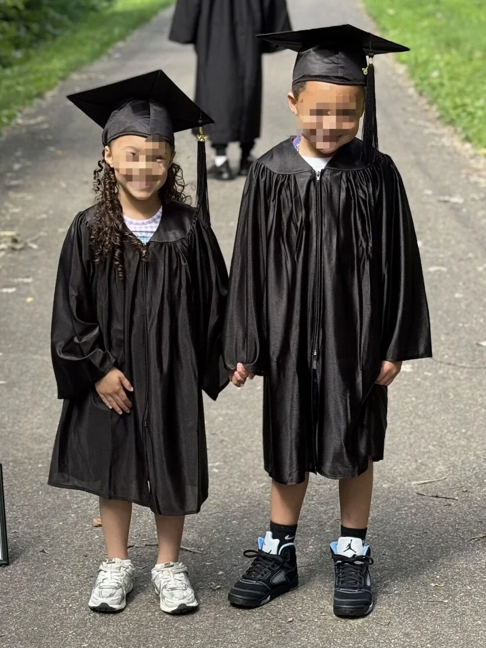 Kids Kindergarten Graduation Cap & Gown – Matte Black